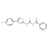 Chemical structure of 1-benzoyl-3-[4-(4-chlorophenyl)-1,3-thiazol-2-yl]thiourea - CSSB00132957629