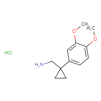 Chemical structure of 1-[1-(3,4-dimethoxyphenyl)cyclopropyl]methanamine hydrochloride - CSSB00020622188