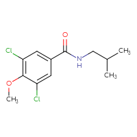 Chemical structure of 3,5-dichloro-4-methoxy-N-(2-methylpropyl)benzamide - CSSB00000609019