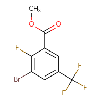 Chemical structure of methyl 3-bromo-2-fluoro-5-(trifluoromethyl)benzoate - CSSB00020840561