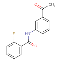 Chemical structure of N-(3-acetylphenyl)-2-fluorobenzamide - CSSB00000383914