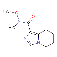 Chemical structure of N-methoxy-N-methyl-5H,6H,7H,8H-imidazo[1,5-a]pyridine-1-carboxamide - CSSB01395049299