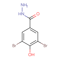 Chemical structure of 3,5-dibromo-4-hydroxybenzohydrazide - CSSB00010007672
