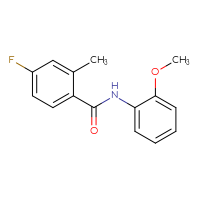 Chemical structure of 4-fluoro-N-(2-methoxyphenyl)-2-methylbenzamide - CSSB00001318604
