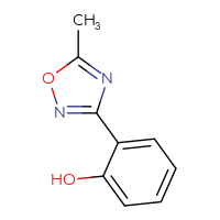 Chemical structure of 2-(5-methyl-1,2,4-oxadiazol-3-yl)phenol - CSSB00000071850