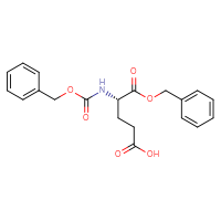 Chemical structure of (4S)-5-(benzyloxy)-4-{[(benzyloxy)carbonyl]amino}-5-oxopentanoic acid - CSSB00000042811