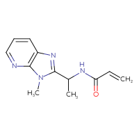 Chemical structure of N-(1-{3-methyl-3H-imidazo[4,5-b]pyridin-2-yl}ethyl)prop-2-enamide - CSSB21332076354