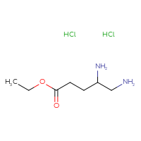 Chemical structure of ethyl 4,5-diaminopentanoate dihydrochloride - CSSB06354213156