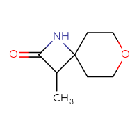 Chemical structure of 3-methyl-7-oxa-1-azaspiro[3.5]nonan-2-one - CSSB09892942826