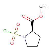 Chemical structure of methyl (2R)-1-(chlorosulfonyl)pyrrolidine-2-carboxylate - CSSB00102859549