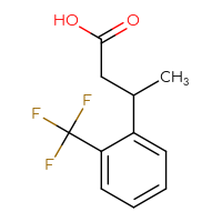 Chemical structure of 3-[2-(trifluoromethyl)phenyl]butanoic acid - CSSB00000758152