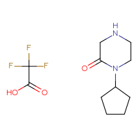 Chemical structure of 1-cyclopentylpiperazin-2-one; trifluoroacetic acid - CSSB00020603248