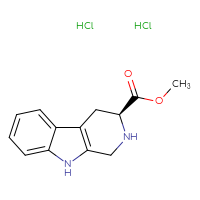 Chemical structure of methyl (3S)-1H,2H,3H,4H,9H-pyrido[3,4-b]indole-3-carboxylate dihydrochloride - CSSB06256037374