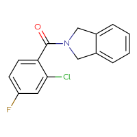 Chemical structure of 2-(2-chloro-4-fluorobenzoyl)-2,3-dihydro-1H-isoindole - CSSB00063398864