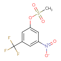 Chemical structure of 3-nitro-5-(trifluoromethyl)phenyl methanesulfonate - CSSB01199964789