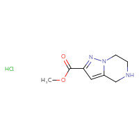 Chemical structure of methyl 4H,5H,6H,7H-pyrazolo[1,5-a]pyrazine-2-carboxylate hydrochloride - CSSB00020673299