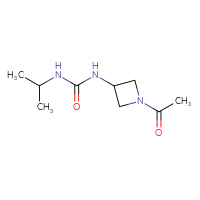 Chemical structure of 1-(1-acetylazetidin-3-yl)-3-(propan-2-yl)urea - CSSB00115528376