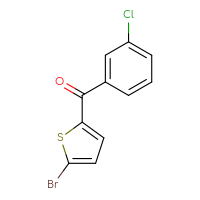Chemical structure of (5-bromothiophen-2-yl)(3-chlorophenyl)methanone - CSSB00011410325