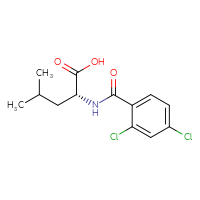 Chemical structure of (2R)-2-[(2,4-dichlorophenyl)formamido]-4-methylpentanoic acid - CSSB00003217971