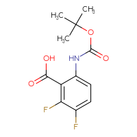 Chemical structure of 6-{[(tert-butoxy)carbonyl]amino}-2,3-difluorobenzoic acid - CSSB00010134220