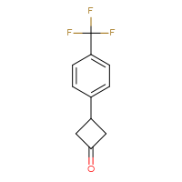 Chemical structure of 3-[4-(trifluoromethyl)phenyl]cyclobutan-1-one - CSSB00000757373