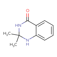 Chemical structure of 2,2-dimethyl-1,2,3,4-tetrahydroquinazolin-4-one - CSSB00000045468