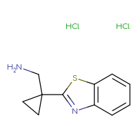 Chemical structure of 1-[1-(1,3-benzothiazol-2-yl)cyclopropyl]methanamine dihydrochloride - CSSB03436919654
