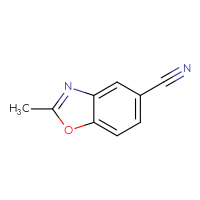 Chemical structure of 2-methyl-1,3-benzoxazole-5-carbonitrile - CSSB00000100496