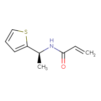 Chemical structure of N-[(1S)-1-(thiophen-2-yl)ethyl]prop-2-enamide - CSSB00012909326