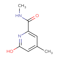Chemical structure of 6-hydroxy-N,4-dimethylpyridine-2-carboxamide - CSSB00016139756