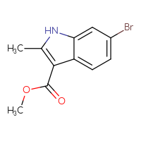 Chemical structure of methyl 6-bromo-2-methyl-1H-indole-3-carboxylate - CSSB00010750406