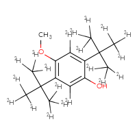 Chemical structure of 4-methoxy-2,5-bis[2-(²H₃)methyl(1,1,1,3,3,3-²H₆)propan-2-yl](²H₂)phenol - CSSB00160812879