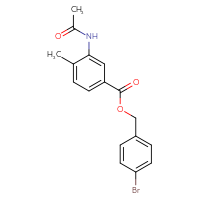 Chemical structure of (4-bromophenyl)methyl 3-acetamido-4-methylbenzoate - CSSB00048117904