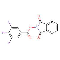Chemical structure of 1,3-dioxo-2,3-dihydro-1H-isoindol-2-yl 3,4,5-triiodobenzoate - CSSB06258928083