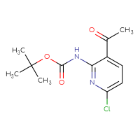 Chemical structure of tert-butyl N-(3-acetyl-6-chloropyridin-2-yl)carbamate - CSSB00010253367