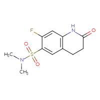Chemical structure of 7-fluoro-N,N-dimethyl-2-oxo-1,2,3,4-tetrahydroquinoline-6-sulfonamide - CSSB02006165111