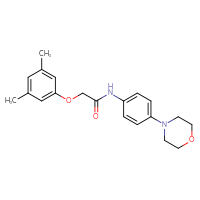 Chemical structure of 2-(3,5-dimethylphenoxy)-N-[4-(morpholin-4-yl)phenyl]acetamide - CSSB00026019313
