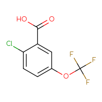 Chemical structure of 2-chloro-5-(trifluoromethoxy)benzoic acid - CSSB00012349695