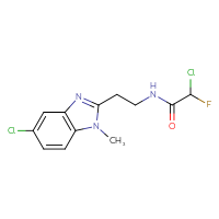 Chemical structure of 2-chloro-N-[2-(5-chloro-1-methyl-1H-1,3-benzodiazol-2-yl)ethyl]-2-fluoroacetamide - CSSB21332055266