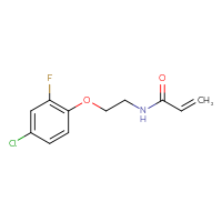 Chemical structure of N-[2-(4-chloro-2-fluorophenoxy)ethyl]prop-2-enamide - CSSB21332079920