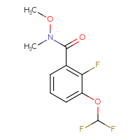 Chemical structure of 3-(difluoromethoxy)-2-fluoro-N-methoxy-N-methylbenzamide - CSSB15033579096