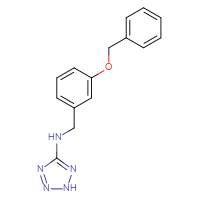 Chemical structure of N-{[3-(benzyloxy)phenyl]methyl}-2H-1,2,3,4-tetrazol-5-amine - CSSB00000013576