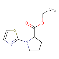 Chemical structure of ethyl 1-(1,3-thiazol-2-yl)pyrrolidine-2-carboxylate - CSSB00011588778
