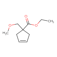 Chemical structure of ethyl 1-(methoxymethyl)cyclopent-3-ene-1-carboxylate - CSSB01075768801