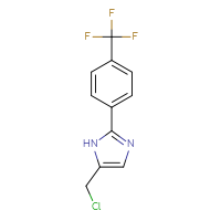 Chemical structure of 5-(chloromethyl)-2-[4-(trifluoromethyl)phenyl]-1H-imidazole - CSSB00020622984