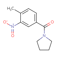 Chemical structure of 1-(4-methyl-3-nitrobenzoyl)pyrrolidine - CSSB00000384689