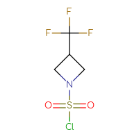 Chemical structure of 3-(trifluoromethyl)azetidine-1-sulfonyl chloride - CSSB00102887874