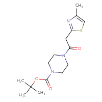 Chemical structure of tert-butyl 4-[2-(4-methyl-1,3-thiazol-2-yl)acetyl]piperazine-1-carboxylate - CSSB06728717982