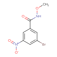 Chemical structure of 3-bromo-N-methoxy-5-nitrobenzamide - CSSB00012939092