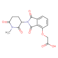 Chemical structure of 2-{[2-(1-methyl-2,6-dioxopiperidin-3-yl)-1,3-dioxo-2,3-dihydro-1H-isoindol-4-yl]oxy}acetic acid - CSSB02495349903